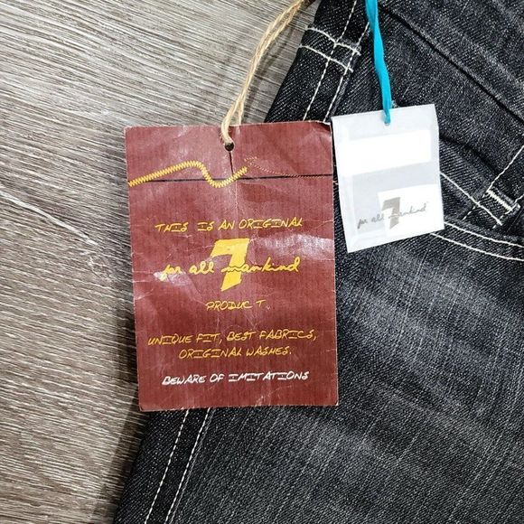 7FAM Size 31 Distressed A-Pocket‎ Swarovski Jeweled Low Rise Flare Jeans U130133 - Picture 7 of 12